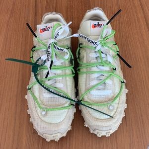 Off-White x Nike Waffle Racer Electric Green